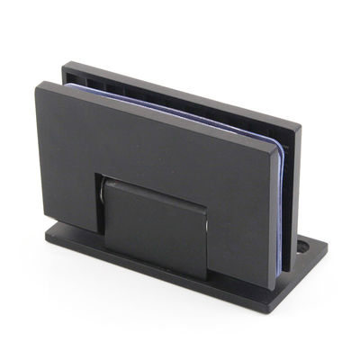 Moderne design Mat noir en acier inoxydable 90 degrés monté sur le mur douche porte en verre charnière