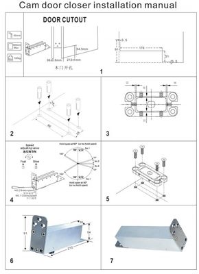 Porte d'hôtel en aluminium fermée fermeture de porte hydraulique charnière plancher caché ressort TK-H013M
