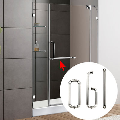 Poignées de fenêtre de porte 304 en acier inoxydable Matte Noir Couleur Carré Tubes de verre Poignée de porte