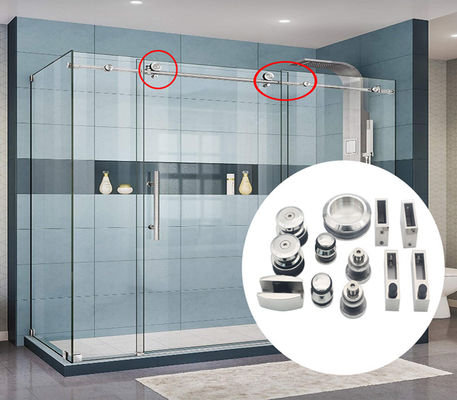 Autres matériaux de douche coulissante Porte en verre accessoires de matériel pour écran de salle de bain en verre