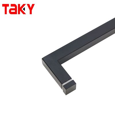 Mains de porte de salle de douche en acier inoxydable doré carré moderne pour porte de verre salle de bain