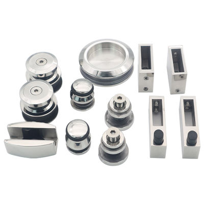Kit de raccordement de porte coulissante sans cadre de style carré pour les accessoires en verre de douche