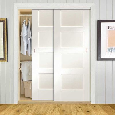 Fer Nylon Meubles de garde-robe Porte suspendue double simple douce fermeture 8 roues Porte coulissante poulie amortisseur rouleaux