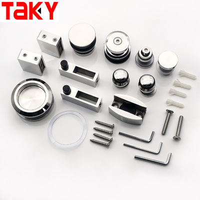 Finition miroir Porte coulissante en verre Kit de matériel pour la douche Porte de grange Puerta de Ducha