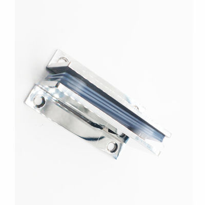 Crochets et pinces en verre de finition chrome pour cloisons de salle de bain sans cadre