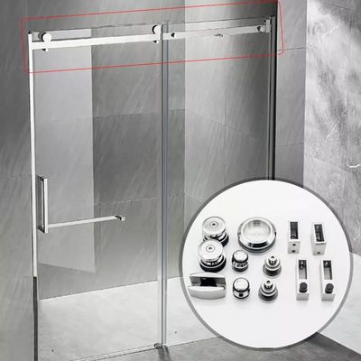 SS304 Carré 30*10mm Bar Douche Porte coulissante Tube de montage avec style d'apparence argentée