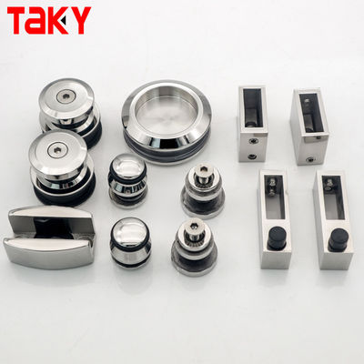Appareils de douche sans cadre en acier inoxydable Kit de porte coulissante en verre d'épaisseur de verre de 12 mm