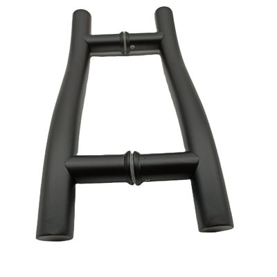 Poignées de fenêtre de porte 8 pouces poignée de porte en verre noir en chrome finition 304 en acier inoxydable