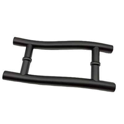 Poignées de fenêtre de porte 8 pouces poignée de porte en verre noir en chrome finition 304 en acier inoxydable