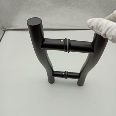 Poignées de fenêtre de porte 8 pouces poignée de porte en verre noir en chrome finition 304 en acier inoxydable