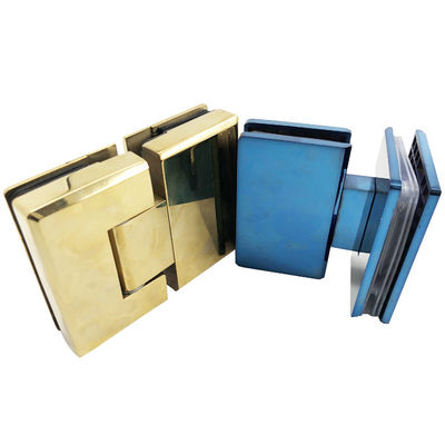 Plateau acrylique 180 degrés charnière de douche d'or pour le double côté du verre au bénéfice du verre