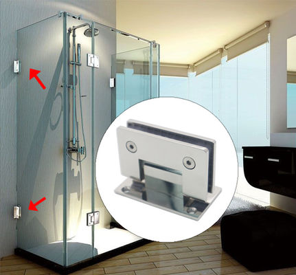 Charnière en verre sans cadre en acier inoxydable pour une douche de salle de bain à 90 degrés dans un hôtel