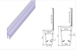 Sceaux de porte de douche en verre coulissant avec PVC transparent à 180 degrés et fonction de levage long