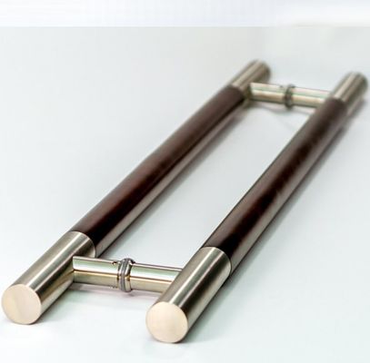 Design moderne porte en verre trempé poignée avec acier inoxydable et ponçage finition