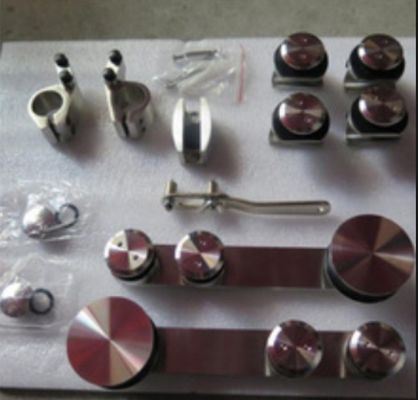 Kit de matériel de porte de grange coulissante à plateau rond de conception moderne pour système de rails à double suspension