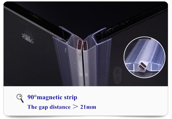 Portes en verre transparent conception étanche à l'eau bande de joint de porte de douche en verre pour 6-12MM