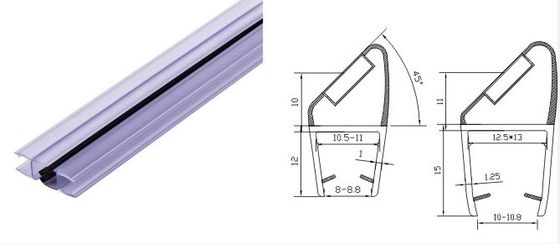 Portes en verre transparent conception étanche à l'eau bande de joint de porte de douche en verre pour 6-12MM