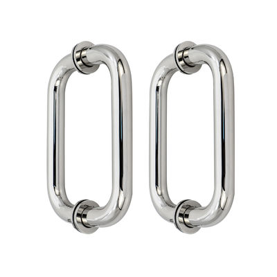 Maillot de porte en verre double face en acier inoxydable