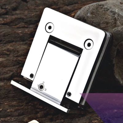 Garniture de douche hydraulique à 90 degrés pour porte de salle de bain normale en verre en aluminium