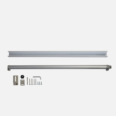30 à 80 kg d'impression en argent Porte coulissante en verre sans cadre Fermeture automatique Pneumatique coulissante arrière