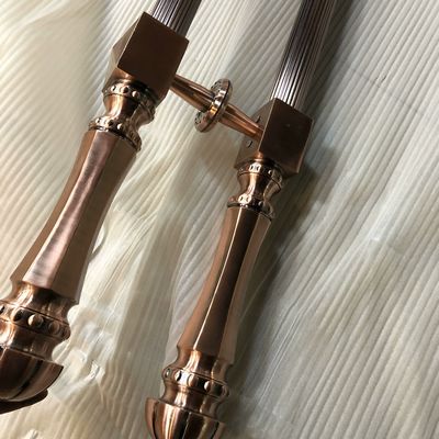 Poignées de porte et de fenêtre pour les hôtels de luxe Entrée Porte antique en cuivre Poignées de tirage