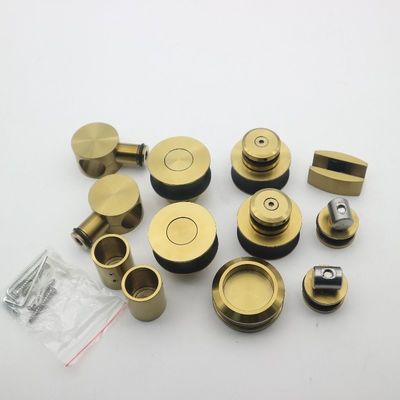 Accessoire de porte coulissante de haute dureté et durable pour porte vitrée simple en or polonais