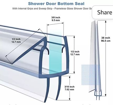 Longue fonction de levage PVC en plastique porte de douche bande de joint inférieure pour les salles de bains modernes