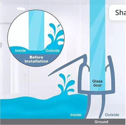 Longue fonction de levage PVC en plastique porte de douche bande de joint inférieure pour les salles de bains modernes
