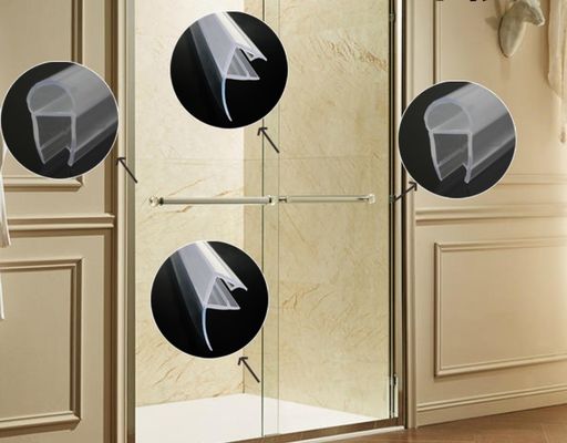 6-12 mm Porte de douche en verre transparent balayeur bandes imperméables avec fonction de levage long