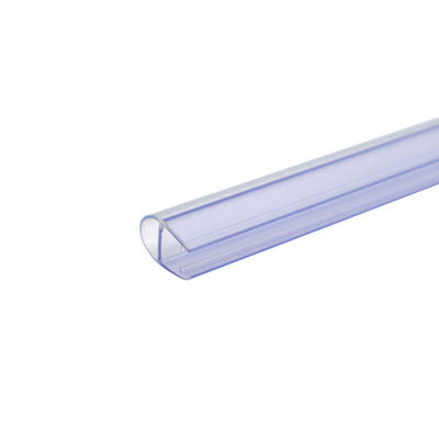 Résistance à l'eau en PVC en forme de D, bande de scellé de porte de douche en verre pour une taille de porte supérieure à 1200 mm