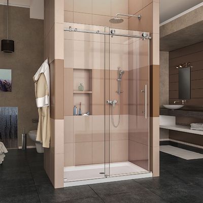 Hardware de porte coulissante en verre pour salle de douche Design en acier inoxydable durable