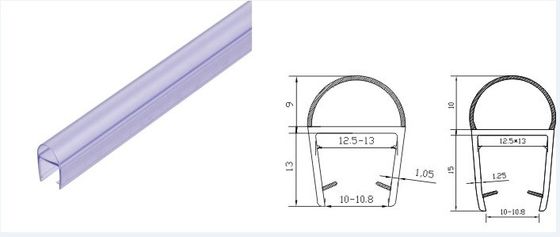 180 degrés H type Polycarbonate étanchéité à l'eau pour 2400MM en ligne de panneau de porte de douche à vapeur