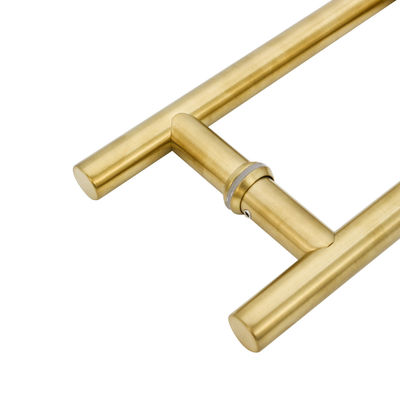 Manche à tirer en verre trempé en or en acier inoxydable de style européen pour fenêtre de porte moderne