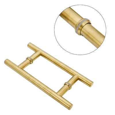 Manche à tirer en verre trempé en or en acier inoxydable de style européen pour fenêtre de porte moderne