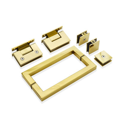 Kit de douche en acier inoxydable de 90 degrés avec raccords en or
