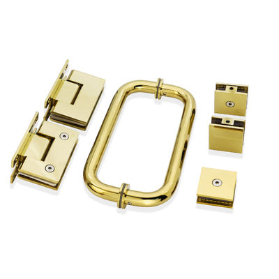 Finition en nickel brossé charnière de douche en acier inoxydable et kit de serrage en verre pour porte en verre