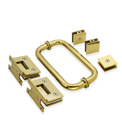 Finition en nickel brossé charnière de douche en acier inoxydable et kit de serrage en verre pour porte en verre