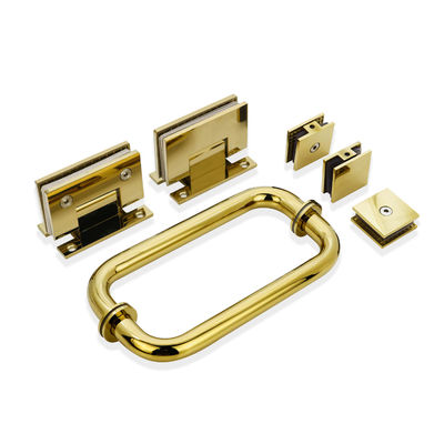 Garniture en verre de 90 degrés conception moderne pour porte de douche en acier inoxydable poignée de porte en verre