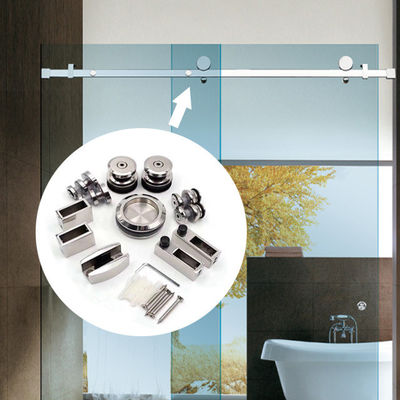 Kit de porte double de 6 pieds avec une porte de douche coulissante moderne et un raccordement de matériel ss304 robuste