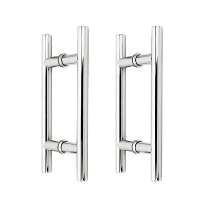 16" porte coulissante en forme de H pour portes à double face chrome