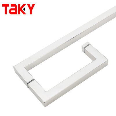 Porte à glissière noire à entrée polie Tir pour bâtiment Porte en verre de salle de bain