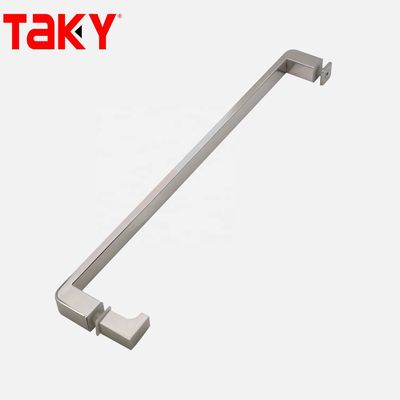 Épaisseur de verre de 12 mm Barre de tube rectangulaire en acier inoxydable Porte en verre droite poignée à traction unilatérale