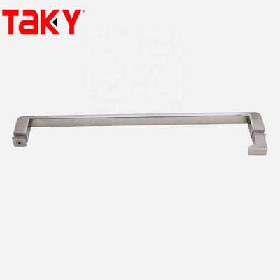 Épaisseur de verre de 12 mm Barre de tube rectangulaire en acier inoxydable Porte en verre droite poignée à traction unilatérale