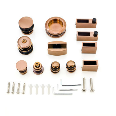 Kit de matériel de porte en verre élégant et élégant pour le système coulissant de salle de bain moderne