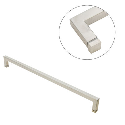 Épaisseur de verre de 6 à 14 mm, acier carré, forme L, porte en verre jumelle, porte de douche, poignées de porte