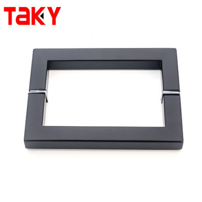 Matte Noir tache arrière à l' arrière douche coulissante porte en verre poignée carrée 6 8 pouces
