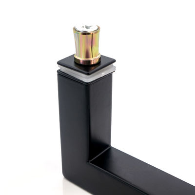 Matte Noir tache arrière à l' arrière douche coulissante porte en verre poignée carrée 6 8 pouces