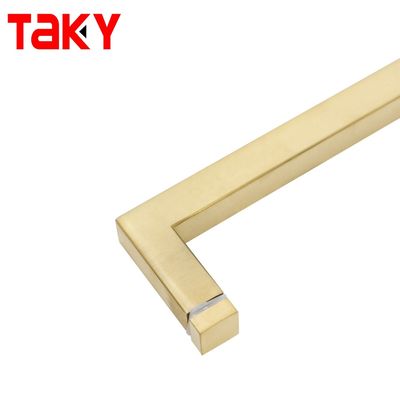 1.0 mm Épaisseur Carré Manche de tirage en verre pour porte de douche SS304 Résistant à la corrosion