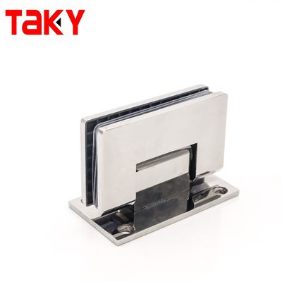 Porte de douche en acier inoxydable carré avec plateau en céramique et porte pivotante en verre à 90 degrés