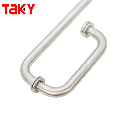Entrée porte noire poignée tirer pour l' acier inoxydable sans cadre douche coulissante porte en verre